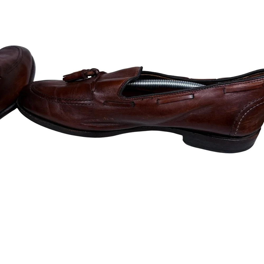 Allen Edmonds Acheson Tassel Loafers Mens 9.5 Brown Leather Dress Shoes Slip On